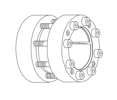 TS7Z75×120 locking assembly installation drawing 75mm bore